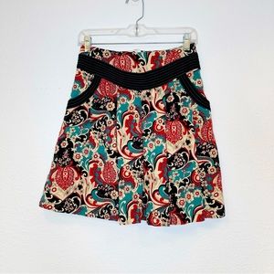 Fleur Anthropologie Patchwork Mini Skirt No Size Small/Medium Pockets Lined